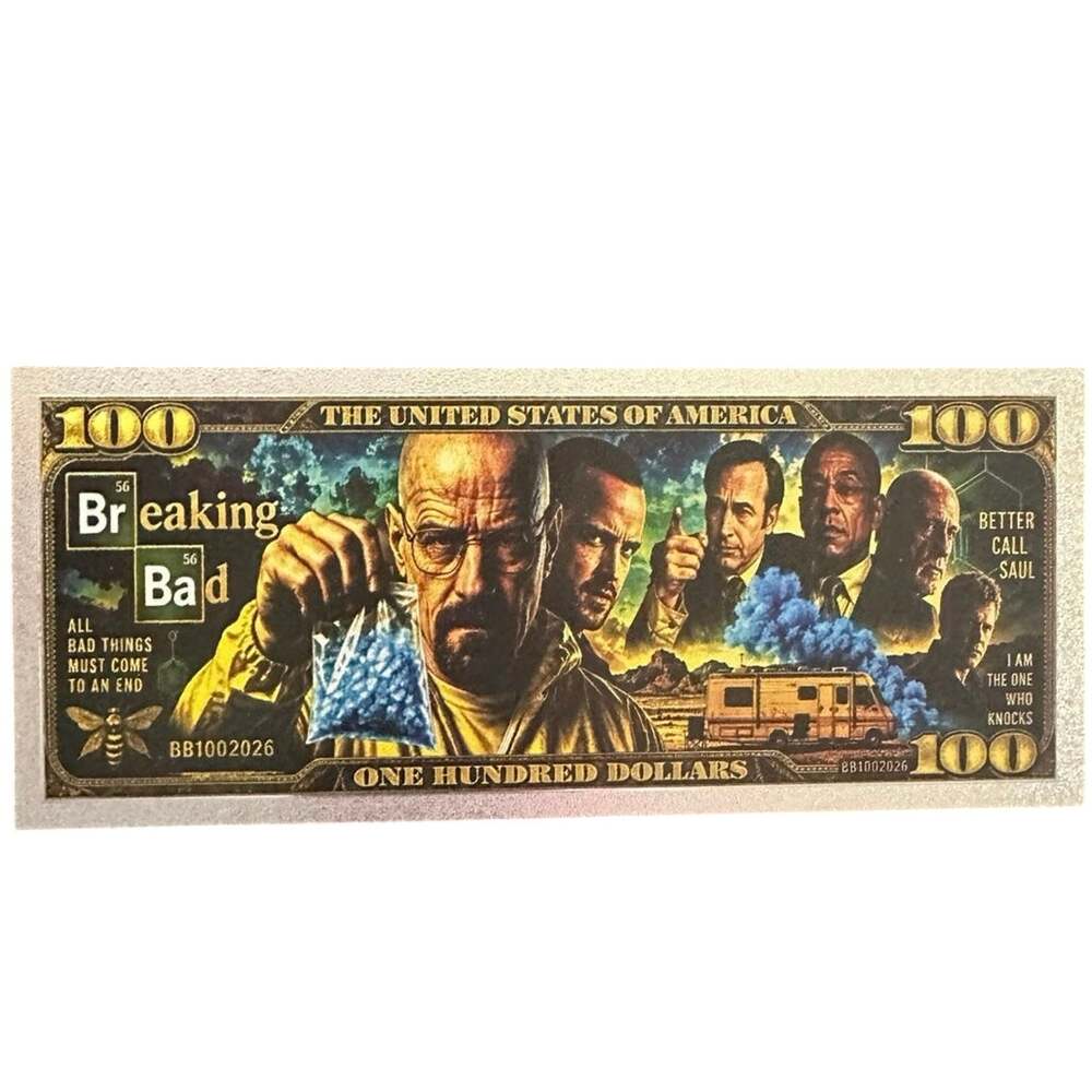 Breaking Bad 100 silver foil Walter White Jesse Pinkman collectible
